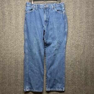 Wrangler 936PWD Denim Jeans Men's 38x30 Regular Fit Blue Classic Cowboy Workwear